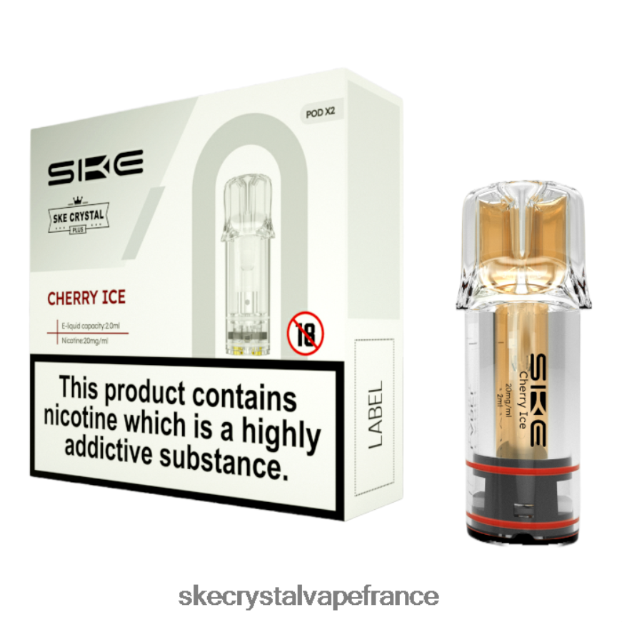 SKE Vape Review - SKE vapes de cristal et dosettes glace aux cerises R0422X106