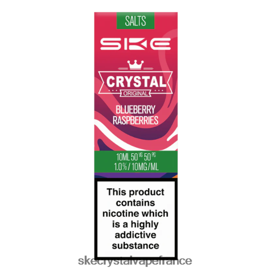 SKE Vape France - SKE sel de nicotine cristallin - 10 ml framboises myrtilles R0422X112