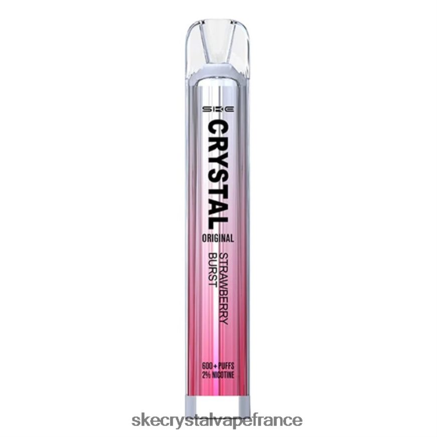 SKE Vape Review - SKE vape jetable de barre de cristal glace éclatée à la fraise R0422X42