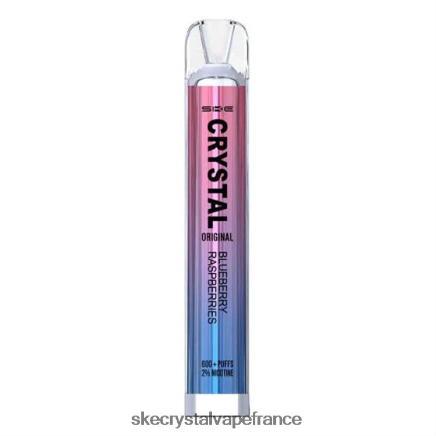 SKE Vape Review - SKE vape jetable de barre de cristal glace myrtille-framboise R0422X40